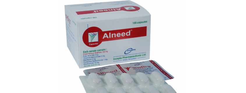 Alneed(Ferrous Sulphate, Folic Acid, Vit-B1, B2, B6, Nicotinamide & Ascorbic Acid)