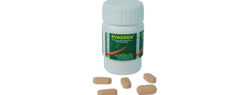 Evagren(Vitamin A,C, E, K, Zn, Cu & Se)