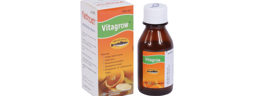 Vitagrow(Vitamin A,D,B1, B2, B6, C, E, Nicotinamide & Cod liver oil)